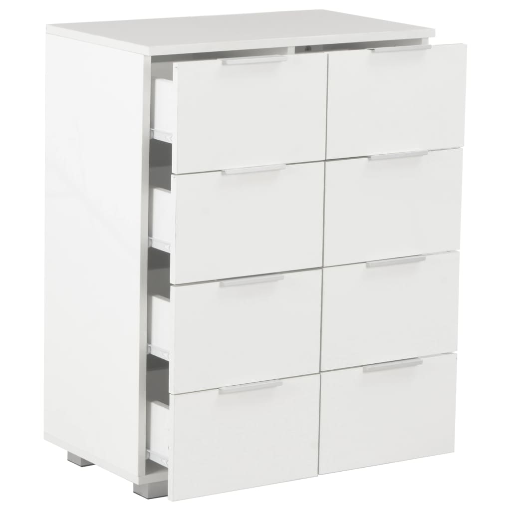 Sideboard Hochglanz-Weiß 60x35x80 cm Holzwerkstoff – Bild 5